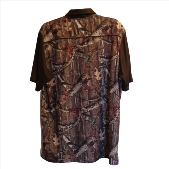 WICK WEAR BOO, MENS POLO CAMOFLAGE POLO SHIRT, SIZE LARGE. - Picture 2 of 6